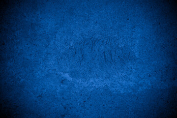 Old wall pattern texture cement blue dark abstract  blue color design are light with black gradient background.