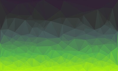 vibrant Futuristic background with dark green poly pattern
