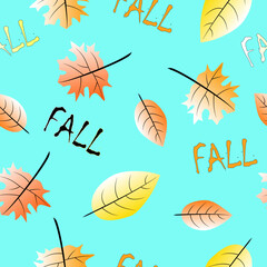 autumn leaves seamless background