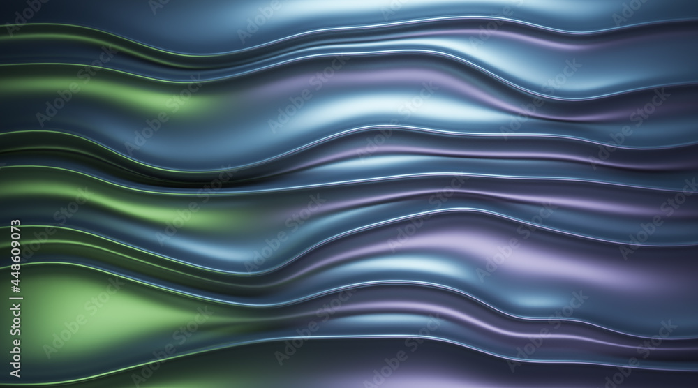 Poster Creative abstract dark waves background. Abstraction and landing page concept. 3D Rendering.