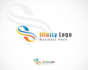 infinity logo creative business design modern color gradient