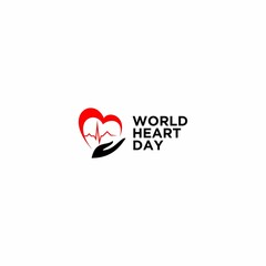 world heart day 2021 vector logo