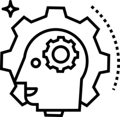 Brain process icon. Business concept icon style