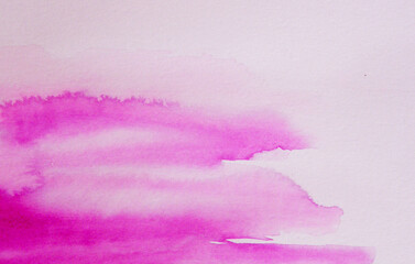 Watercolor pink background, blurred paint. A delicate background for postcards and wedding invitations.     