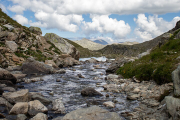 mountain landscape with river
