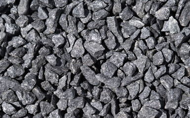 Swedish black granite chippings texture