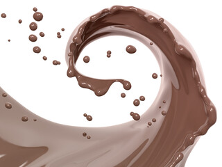 Splashing chocolate abstract background, 3d rendering