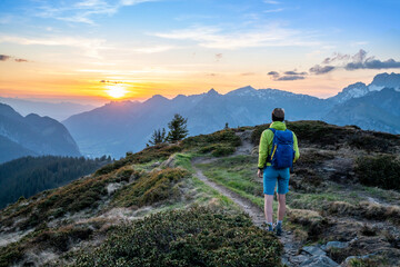 Obraz premium Sonnenuntergang in den Alpen