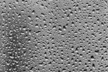 Water drops on the glass during rain
