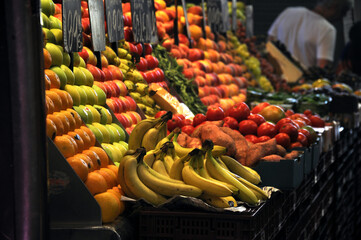fruits and vegetables at the market