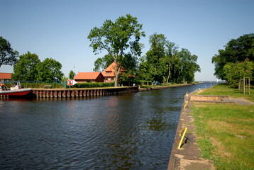 Die Uecker am Ueckerkopf in Ueckermünde