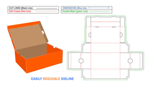 4,738 Shoe Box Template Images, Stock Photos, 3D objects, & Vectors