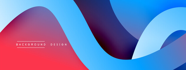 Abstract overlapping lines and circles geometric background with gradient colors