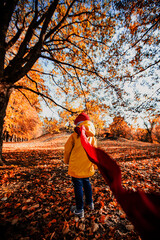 child walking in park