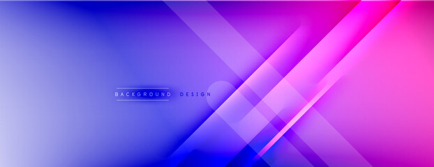 Obraz premium Abstract background - lines composition created with lights and shadows. Technology or business digital template. Trendy simple fluid color gradient abstract background with dynamic