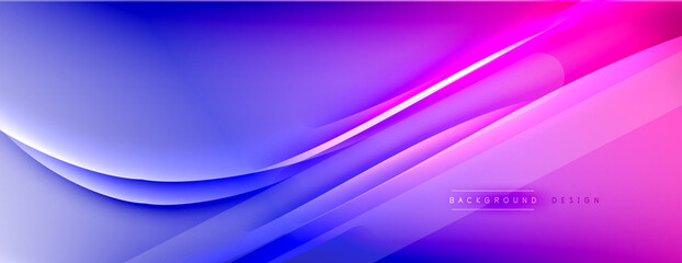 Fototapeta na wymiar Abstract background - lines composition created with lights and shadows. Technology or business digital template. Trendy simple fluid color gradient abstract background with dynamic