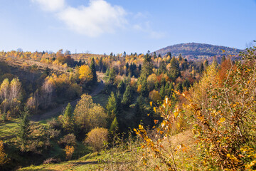 View of hills of Water Dividing ridge