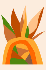 Children's vector abstract illustration in the boho style.