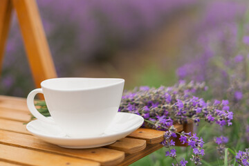 a cup of healthy lavender tea