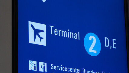 flight information board/Terminal at the airport.