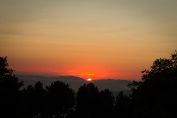 Amanecer en el País Vasco, concretamente en La Arboleda.