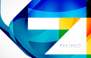 Obraz premium Minimal background. Abstract square shape with round corners created with wavy forms. Vector Illustration For Wallpaper, Banner, Background, Landing Page