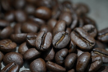 coffee beans close up