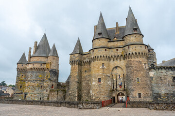 Naklejka premium Medieval castle of Vitre. Ille-et-Vilaine department, Brittany region, France