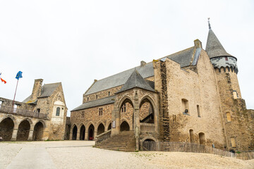 Interior of the medieval castle of Vitre. Ille-et-Vilaine department, Brittany region, France