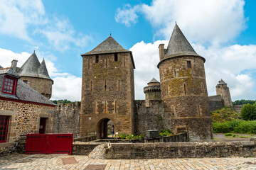Fototapeta na wymiar Medieval castle of Fougeres. Brittany region, Ille et Vilaine department, France