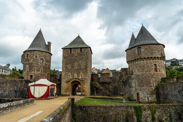 Fototapeta na wymiar Medieval castle of Fougeres. Brittany region, Ille et Vilaine department, France