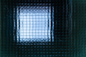 texture. Reinforced glass, wire in the form of a lattice. Backlight.
