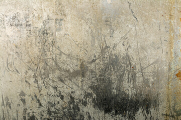 Shabby scratched aluminum texture. Close-up abstraction background