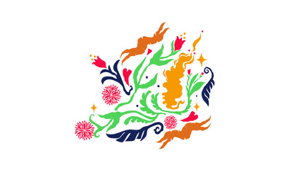 Heart and flowers banner 1