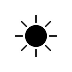 Sun vector glyph icon. Symbol of the good weather