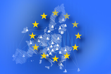 Modern background with European Union theme
