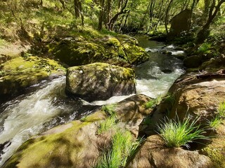 Cascada del río Forxa en Guitiriz, Galicia