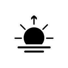 Sunrise vector isolated glyph icon. Weather sign