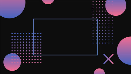 Minimal geometric background. Dynamic shapes composition. Vector illustration