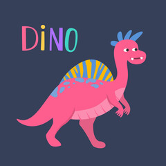 Cartoon dinosaur with 