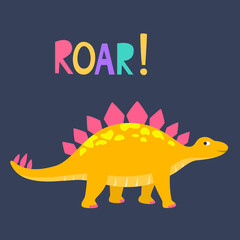 Cartoon dinosaur with 