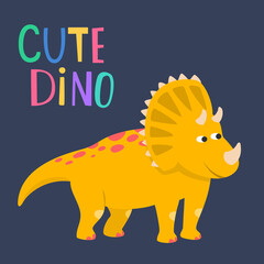 Cartoon dinosaur with 