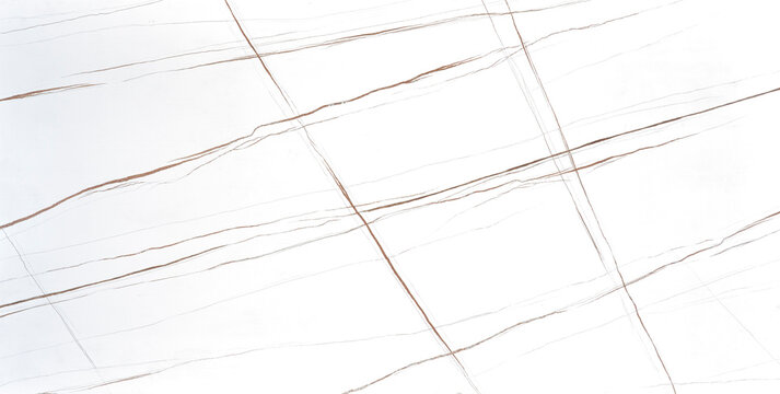 Textura natural de m&aacute;rmore branco com frisos Marrom  para  fundo de cena luxuoso para decora&ccedil;&atilde;o de interiores e design.