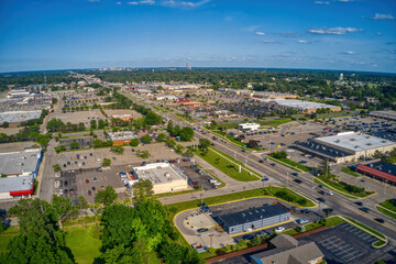 Aerial View of the Lansing Suburb of Waverly, Michigan