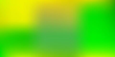 Light Green, Yellow vector blurred background.