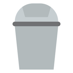 rubbish bin flat icon
