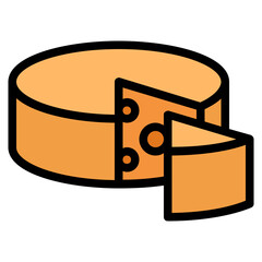 cheese Color line icon