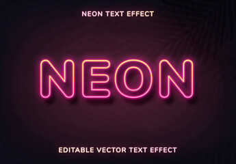 Editable Neon Text Effect Layout