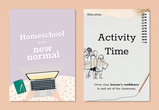 Homeschool and Activity Time Poster Layout in the New Normal