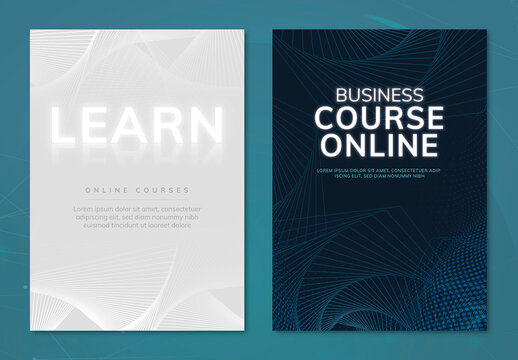 Online Business Course Poster Layout